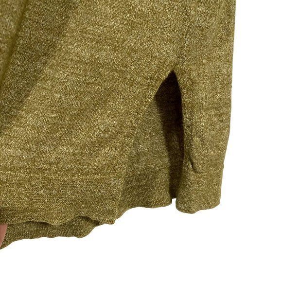 J. Crew Merino Wool Linen Blend V-Neck Sweater Heather Green Size M - Picture 3 of 7